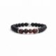 Matte Onyx Natural And Mahogany Obsidian Stone Beads Bracelet For Man