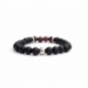 Matte Onyx Natural And Mahogany Obsidian Stone Beads Bracelet For Man