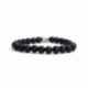 Mens Beaded Bracelet With Black Matte Onyx Natural Stone