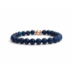 Mens Beaded Bracelet With Lapis Lazuli Stone