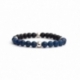 Mens Beaded Bracelet With Lapis Lazuli And Matte Onyx Natural