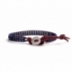 Lapis Lazuli Bracelet For Man Onto Dark Red Leather