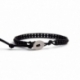 Black Onix Bracelet For Man Onto Black Leather