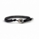 Bracciale uomo ematite con bottone acciaio