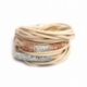 Beige Alcantara Wrap Bracelet For Woman With Strass