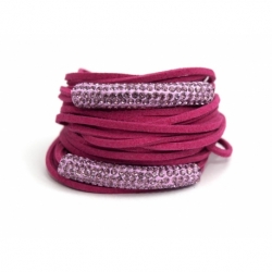 Bracciale donna alcantara viola